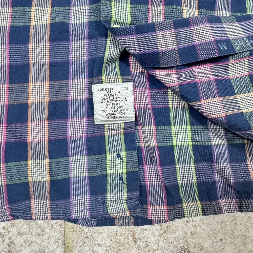 Peter Millar‎ Crown Mens Large Long Sleeve Shirt Button Down Multicolor Check